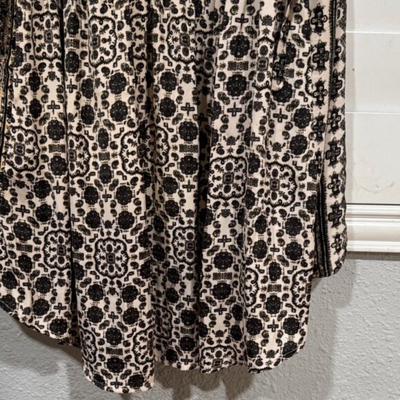 Free People Black and Cream Mini Dress - Picture 8 of 11